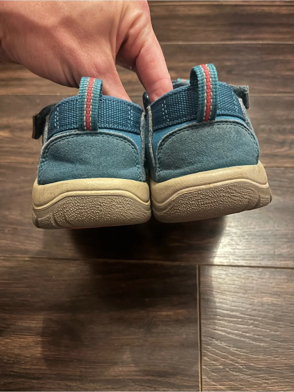 Keen Teal and Burgundy Kids Outdoor Sandals